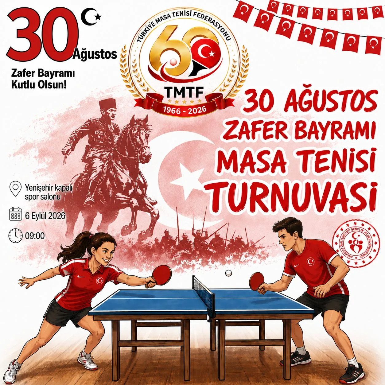 30 Ağustos Zafer Bayramı Turnuvası Eylül'de Düzenlenecek